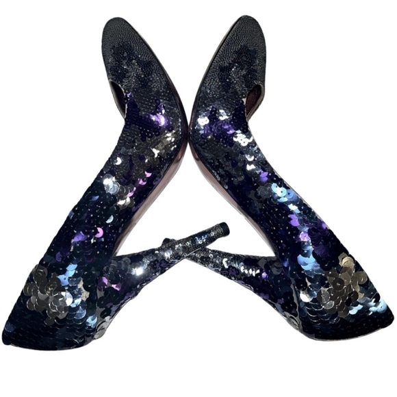 MIU MIU Sequin Embellishments Round ToePumpsHeels Size41 U.S. Size11 - Picture 11 of 15